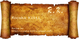 Rocska Kitti névjegykártya